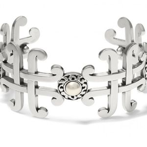 Brighton Taos Pearl Cross Cuff Bracelet